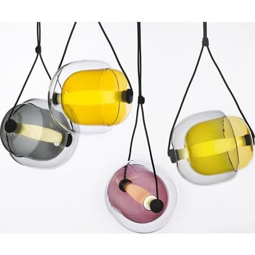 Modern nordic Glass Pendant Light Loft lampen Retro Pendant Lamp Coffee Droplight Dinning room HangLamp Suspension Luminaire