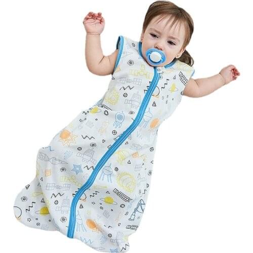 Newborn Zipper Sleepsack Cotton Baby Muslin Sleeping Bags Summer Thin Quilt Sacks for Kids 0-4 Years Infant Bedding Bebe Saco