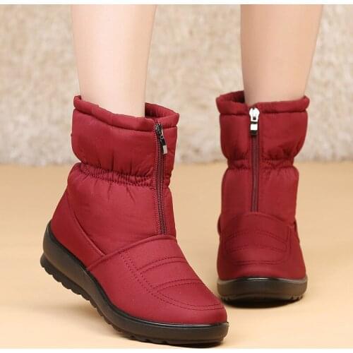 Women Boots Waterproof Shoes For Woman Furry Womens Winter Boots Female Women Shoes Platform Shoes Female Footwear Large Size