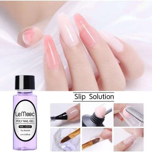 20ml Gel Liquid Slip Solution Quick Build Extension Gel Nail Polish Transparent Permanent Transparent Acrylic Nail Polish