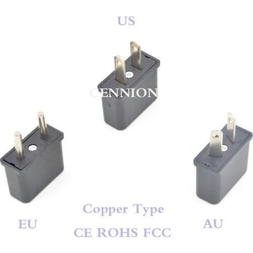 Pass CE ROHS FCC Copper type to EU US AU AC Power Plug Trip Travel Adaptor Convertor for Journey 100pcs