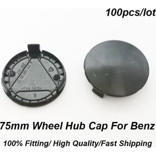 100x Car Styling 75mm 3 Pins Abs Wheel Hub Center Cap Covers for Mercedes Benz GLK CLA GLC GLE A B C E S Class Auto Accsessory