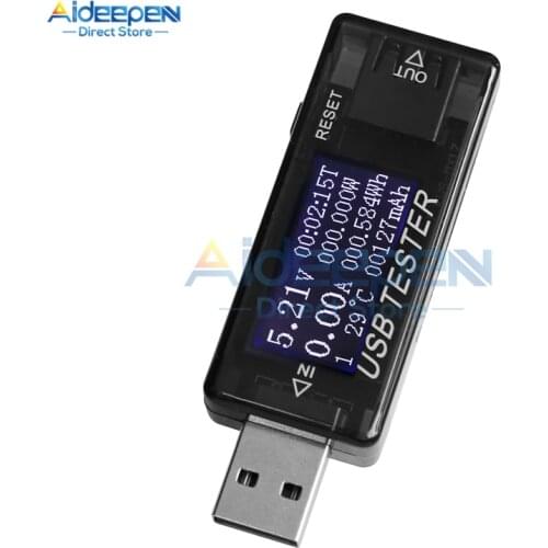 8 in1 QC2.0 3.0 4-30V Electrical Power USB Capacity Voltage Tester Current Meter Monitor Voltmeter Ammeter Battery Test KWS-MX17
