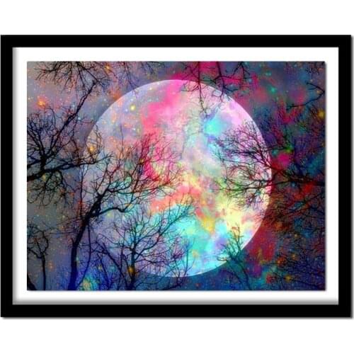 Diamond Painting Full Square Drill Scenic Diamond Embroidery Sale Moon Cross Stitch Rhinestones Home Decorative