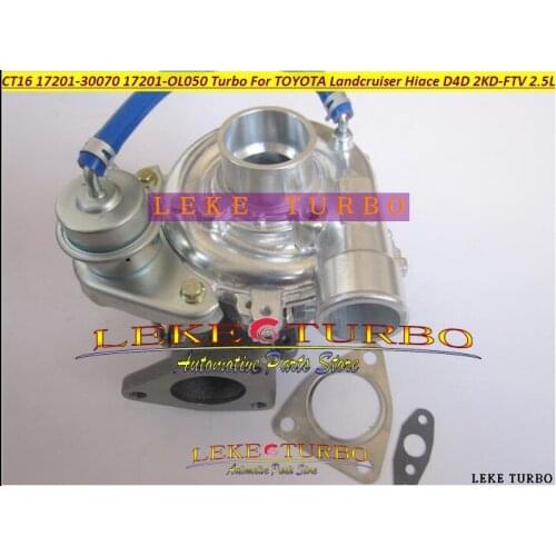 CT16 17201-30070 17201 30070 17201-OL050 Oil cooled Turbo Turbocharger For TOYOTA LandCruiser Hiace D4D 2KD 2KD-FTV 2KDFTV 2.5L