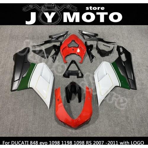 For DUCATI ABS Motorcycle fFairing Kit DUCATI 848 Evo Motorcycle Body Kit 1098 1198 1098 RS 2007 2008 2009 2010 2011