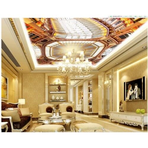European living room ceiling decorated murals living room Restaurant ceiling wall painting mural panel