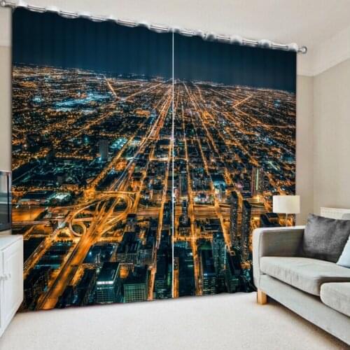 Photo Customize size Modern style city night scene New Custom 3D Beautiful home decoration