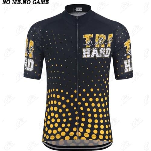 NO ME NO GAME Men black dazzle Cycling Jersey Short Sleeve Summer road Bike Clothes Bicycle Racing Cycling Clothing