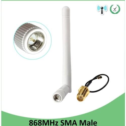868MHz 915MHz Antenna lora 3dbi SMA Male Connector GSM 915 MHz 868 MHz antena outdoor signal repeater antenne waterproof Lorawan
