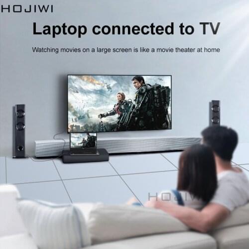 HOJIWI HDMI-compatible to VGA Adapter Male to Female HD 1080P Audio Cable Converter For PC Laptop TV Box Display Projector AD07