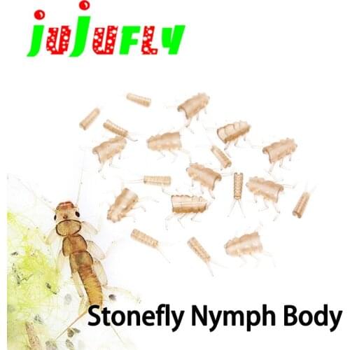 Hot Fly fishing realistc nymph fly rubber body components pack 10pcs set artificial stonefly nymph bodies&legs tying materials