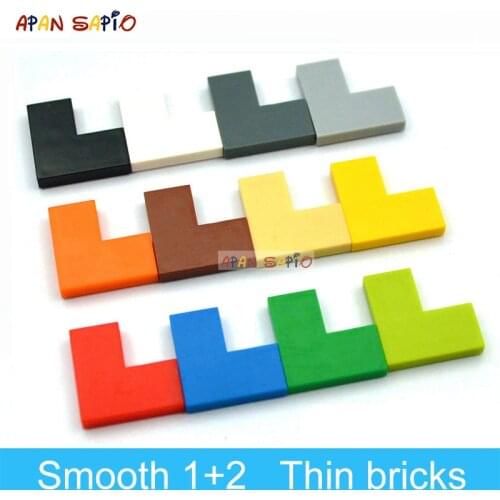 200pcs Smooth 1+2 Dots DIY Building Blocks Thin Figure Educational Creative Toys for Children Size Compatible With 14719 Bricks