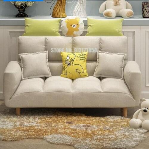 Lazy sofa double small apartment balcony small sofa foldable bedroom single sofa bed tatami sofa bed