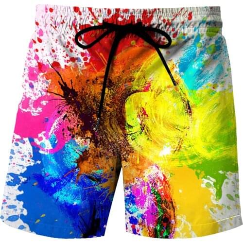 Summer 2021 3D beach shorts art painting mens swimming trunks shorts beach shorts swimming trunks mens swimwear sports