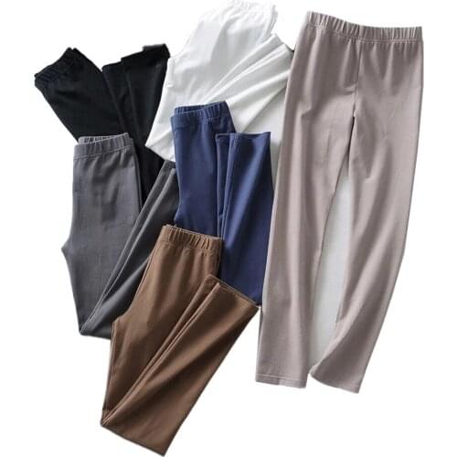 Summer Women Casual High Waist Slim Pants Sports Bottoms Cycling Streetwear S/M/L Black/White/Gray/Brown/Nude Pink