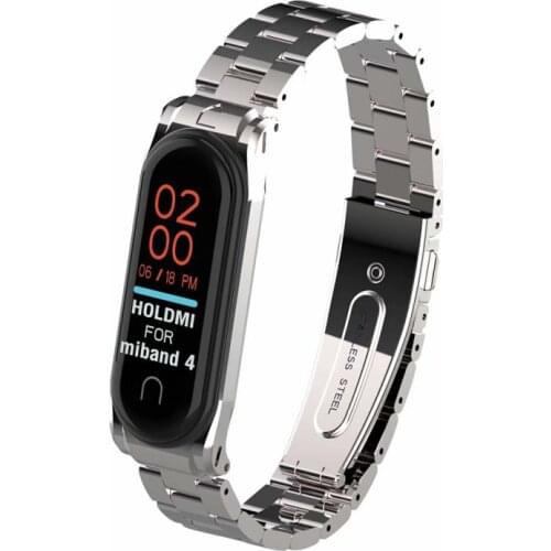 For Xiaomi Mi Band 4 Metal Smart Wrist Bracelet Stainless Steel Watch Band Strap