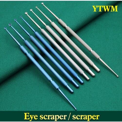 Microscopic ophthalmological instruments Double-headed Meibomian gland curette Stainless steel dermatological molluscum curette