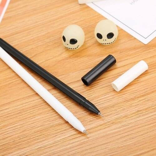 20 PCs Cool Neutral Pens Creative Stationery Silicone Head Cartoon Gel Pens Set Cute Funny Student Writing Tools Gifts Wholesale