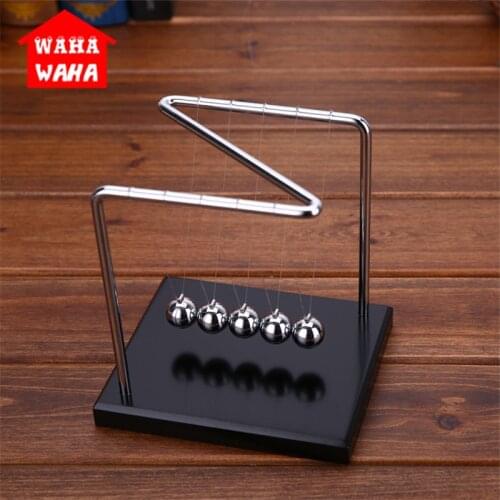N-Type Newton Pendulum Early Fun Development Educational Desk Toy Gift Newton Cradle Steel Balance Ball Physics Science Pendulum