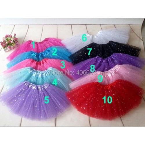 Wholesale Glitter Tutu Skirt Baby Girls Skirts Ballet Skirt Dance Tutu skirts New Arrived Tutus Pettiskirt Free Shipping By EMS