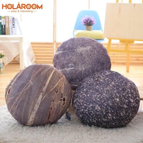 Simulational Stone Shape Pillow Creative Marble Pattern Pillow Cushion for Living Room Plush Toy Birthday Gift for Children