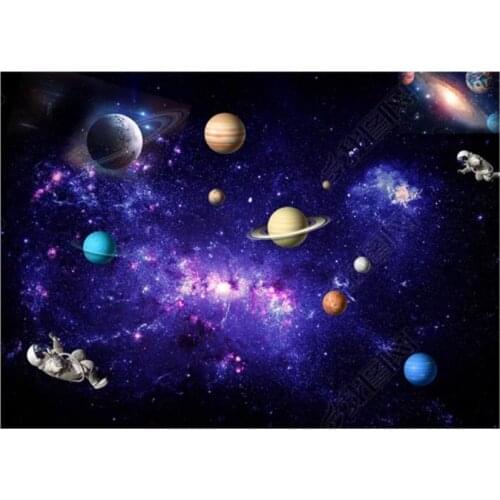 Custom wallpapers 3d ceiling wallpaper for walls 3 d Purple Fantasy Milky Way Starry Space Living Room Ceiling zenith mural