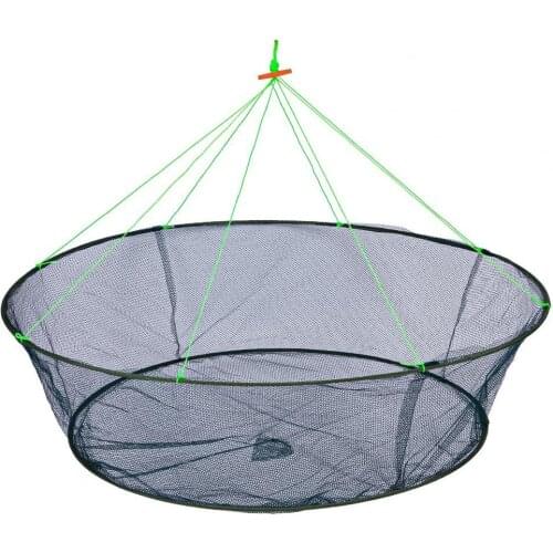 Landing Net Portable Tear Resistant Minnow Trap Durable Strong Load-bearing Foldable Nylon Anti-corrosion Fish Trap for Angling