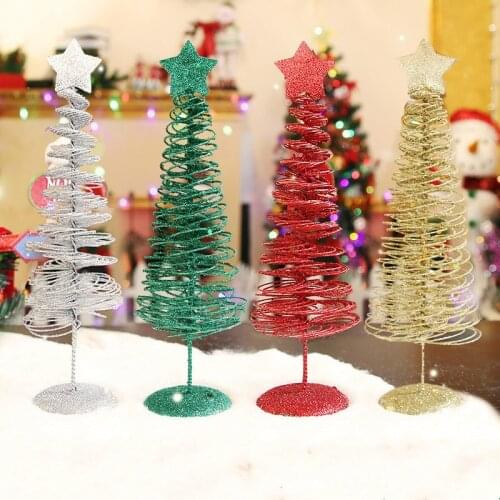 Christmas Wrought Iron Small Tree Mini Wire Small Tree Christmas Decorations Desktop Bar Decoration Christmas Tree