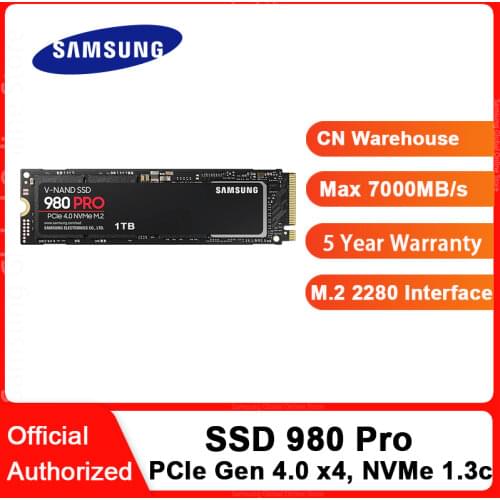 SAMSUNG SSD M.2 250GB 500GB 1TB 980 Pro Internal Solid State Disk M2 2280 PCIe Gen 4.0 x 4, NVMe 1.3c