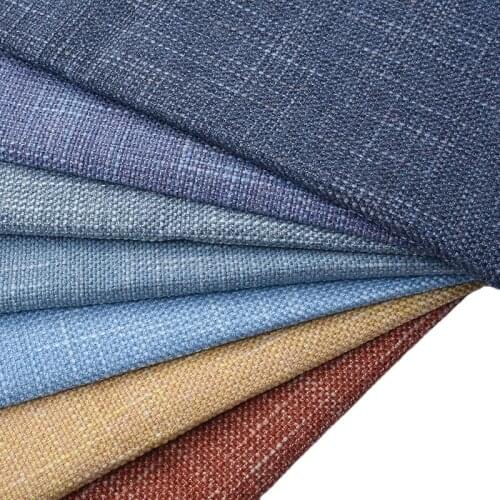 Width 58" Interior Upholstery Sofa Fabric Canvas Coarse Club Cotton Linen Thick Solid Color Cushion Table Cloth DIY Material