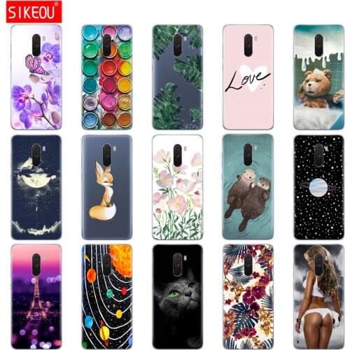 Silicone phone case For Xiaomi Pocophone F1 Xiaomi Poco F1 Cases Soft TPU Phone shell For Xiaomi Pocophone F1 Global F 1 Cute