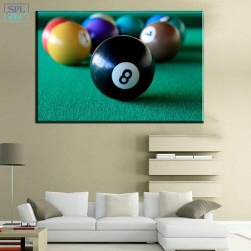 SPLSPL Modern Wall Art Fashion American Billiards Snooker Canvas Art Print Painting Poster Wall Picture Home Decor Unframed