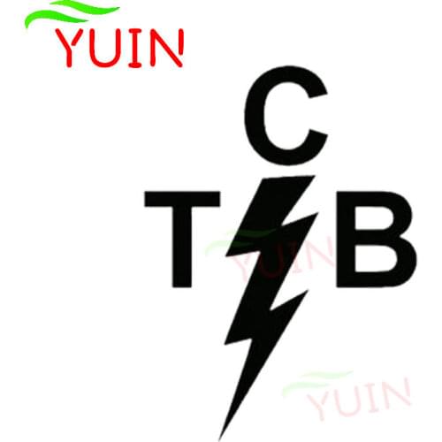 Stylish Cars Styling Care of Business TCB Taking Text Car Sticker Fashion PVC Body Rear Windshield Decoration Waterproof Decal