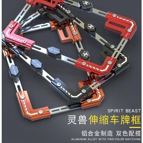 Universal CNC Aluminum Alloy Motorcycle Registration Plate Holder Scooter/Sport bike/ATV license plate bracket From Spirit Beast