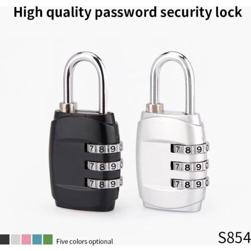 High Quality Fashion Mini Black Travel Luggage Suitcase Combination Lock Padlocks Case Password Digit Code Bag Locks Accessories