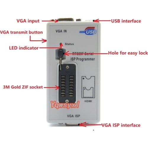 Yqwsyxl Original New RT809F ISP Programmer with VAG cable Universal Programmer with SOP8 test clip Free shiping