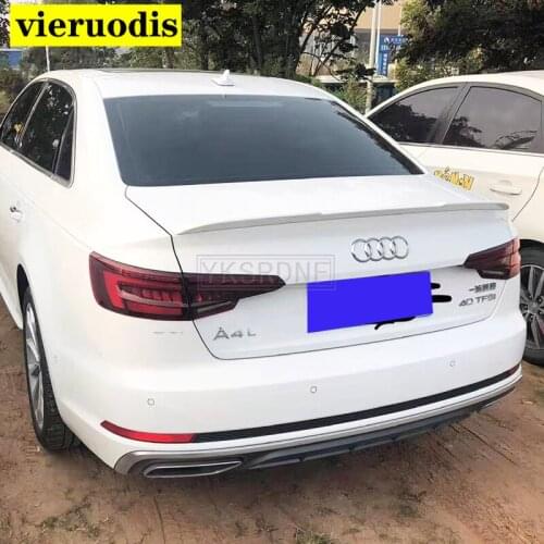 For Audi A4 B9 2017 2018 2019 2020 ABS material black or Unpainted primer color rear spoiler for Audi A4 B9
