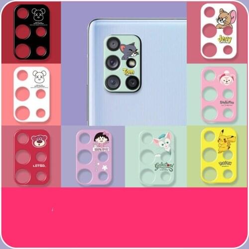 2020 Cut Cartoon Tempered Glass Screen back Camera Lens glass For samsung glaxy A71 5G Temper glass on galaxy A71 5G