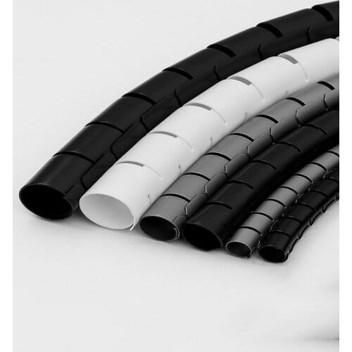 2M Line Organizer Pipe 8/10/16/22/28mm Protection Spiral Wrap Winding Cable Wire Protector Cover Tube(without wire-finder)