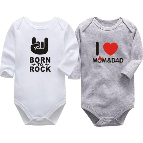 Newborn bodysuit baby babies baby clothes long sleeve cotton printing infant clothing 1pcs 0-24 Months