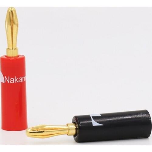 40PCS Nakamichi ust Banana Plug Connector 24K Gold Plated speaker cable plug 40pieces