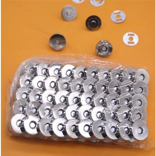 50pcs Bronze Silver Metal Magnet Button For Diy Bags Snaps Buttons Clasp Fastener Snap Button Sewing Accessories 14*3.5mm