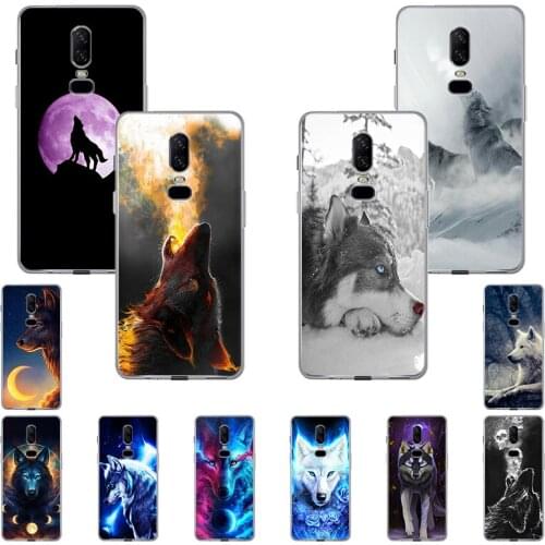 Phone Case For OnePlus 8 7 6 5 3 8T 5T 7T Pro NORD N10 N100 Ice Wolf Moon Clear Soft TPU Cases for OPPO Realme 7 6 6s Cover
