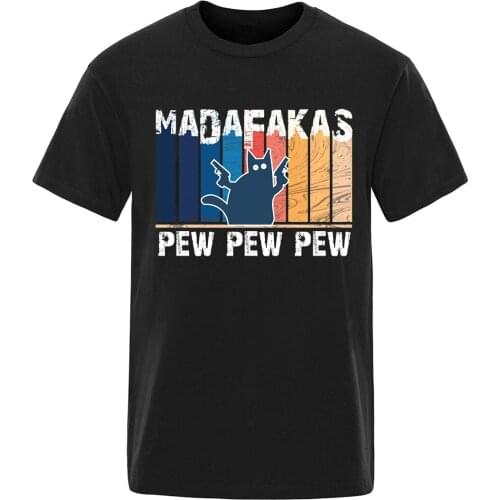 Pew Madafaks Print Oversize 100% Cotton T shirt Short Sleeve Male Streetwear High Quality Tops Shirts Leisure Retro 2020 Homme