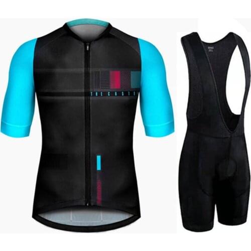 Mens MTB Triathlon Bicycle Cycling Jersey Bib Shorts Sets Bike Sportswear Top Cycling Clothing Mountain Bike Clothes