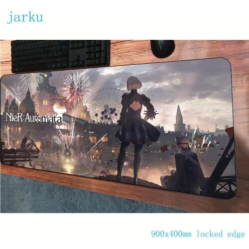 Nier mouse pad 900x400mm mousepads wrist rest best gaming mousepad gamer anime large personalized mouse pads keyboard pc pad