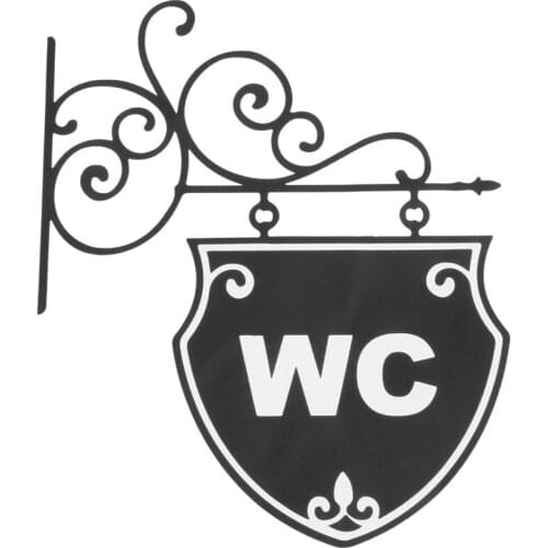 Creative Black Toilet Wall Sticker Toilet Bathroom Restroom wc Sticker Murals for Home Decoration