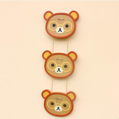Cartoon creative Korean bear photo frame for children and baby hanging on the wall, set up the picture frame