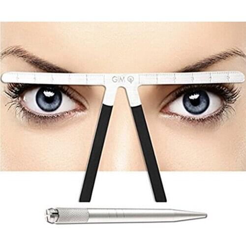DIY Eyebrow Ruler Makeup Shaping Position Measure Tools Eyebrow Stencils Ruler Beauty Balance Tattoo Stencil Template